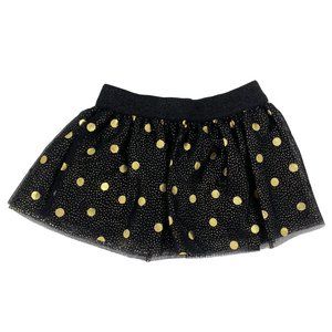 KATE SPADE NEW YORK Skirt the Rules Polka Dot Black Tulle Skirt Size 12M NWT